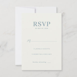 Elegante Crème RSVP Kaart