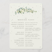 Elegante Crème Snowberry + Eucalyptus Stem Bruilof Programma (Achterkant)