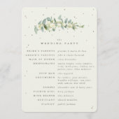 Elegante Crème Snowberry + Eucalyptus Stem Bruilof Programma (Achterkant)