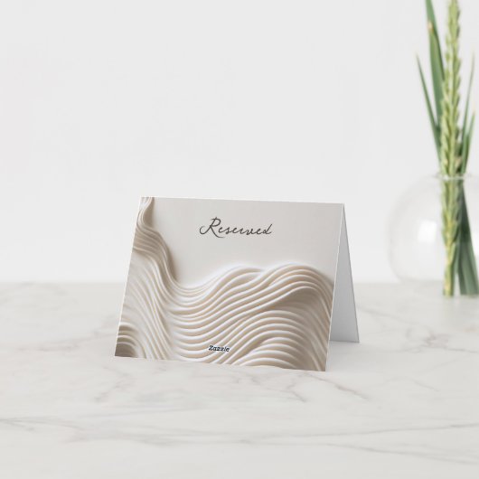 Elegante crème witte bruiloft gereserveerd teken (Achterkant)