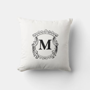 Elegante Crest aangepaste monogram  Kussen