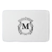 Elegante Crest Custom Monogram Badmat (Voorkant)