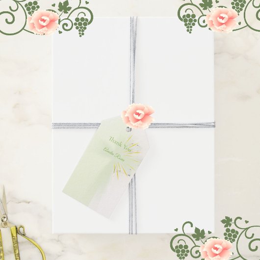 Élégante croix florale abstraite étiquettes cadeau