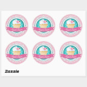 Elegante Cupcake Bakery Box Stickers (Vel)