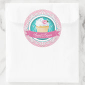 Elegante Cupcake Bakery Box Stickers (Tas)