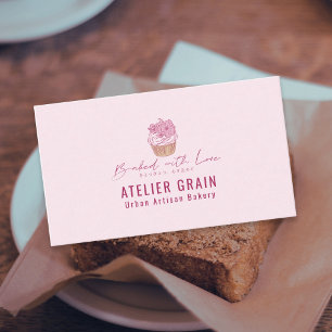 Elegante Cupcake Bakkerij Klein Bedrijf Visitekaartje