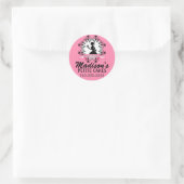 Elegante Cupcake Bakkerij Lady Silhouet Box Seals Ronde Sticker (Tas)