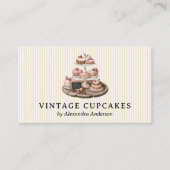 Elegante  cupcake visitekaartje (Voorkant)
