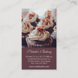 Elegante Cupcakes Bakkerij Visitekaartjes Foto
