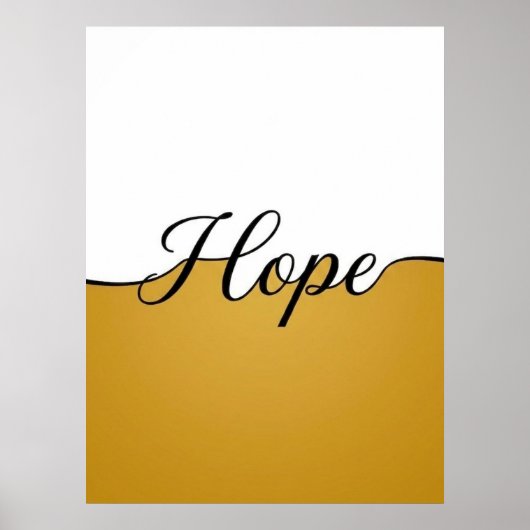 Elegante Cursieve Hoop Minimalistische Muurprint Poster (Voorkant)