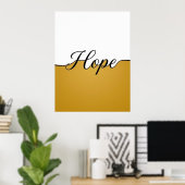 Elegante Cursieve Hoop Minimalistische Muurprint Poster (Thuiskantoor)