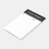 Elegante Custom, Black en Silver Post het merkt op Post-it® Notes (Schuin)
