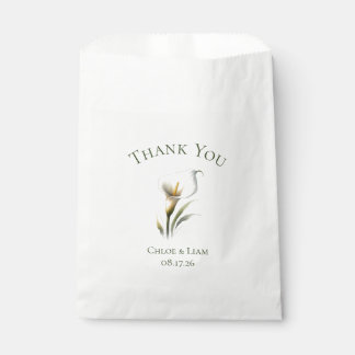 Elegante Custom Calla Lily Bloem Bruiloft Dank u Bedankzakje
