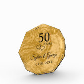 Elegante Custom Golden 50e Jubileum Keepsake Fotoblokken (Links)