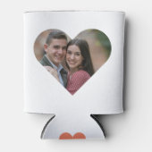 Elegante Custom Heart Photo Wedding Blikjeskoeler (Voorkant)