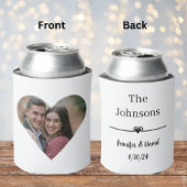 Elegante Custom Heart Photo Wedding Blikjeskoeler