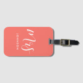 Elegante custom Mevrouw Bagagelabel (Voorkant (horizontaal))