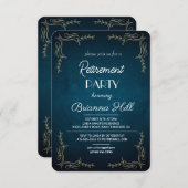 Elegante Custom Retirement Party Uitnodiging (Voorkant / Achterkant)