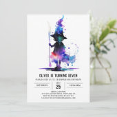 Elegante Custom Wizardry Verjaardag Kaart (Staand voorkant)