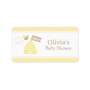 Elegante Cute Hommeloren Baby Shower Labels
