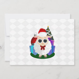 Elegante Cute Kerst Schapen Vakantie Winter Feestdagenkaart