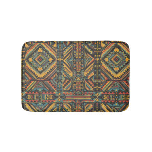 Elegante cyaan "eeuwenoude geometrische elegantie" badmat