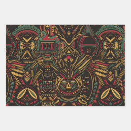 Elegante cyaan "Verboden trefwoorden niet gebruikt Inpakpapier Vel