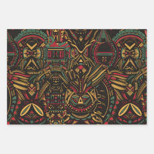 Elegante cyaan "Verboden trefwoorden niet gebruikt Inpakpapier Vel