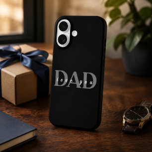 Elegante DAD Love You Zwarte iPhone 16 Hoesje