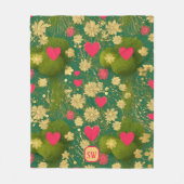 Elegante Dag van de Valentijn, monogram, mos Fleece Deken (Voorkant)