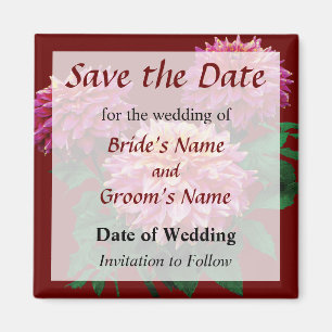 Elegante Dahlia Kidds Climax Save the Date Magneet