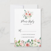 Élégante Dainty Automne Floral RSVP (Devant)