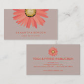 Elegante Daisy Flower Logo Yoga Visitekaartje (Voorkant / Achterkant)