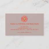 Elegante Daisy Flower Logo Yoga Visitekaartje (Achterkant)