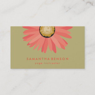 Elegante Daisy Flower Logo Yoga Visitekaartje