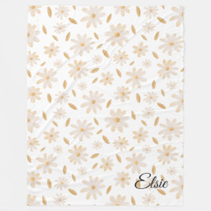 Elegante Daisy Hues Gepersonaliseerde Fleece Deken