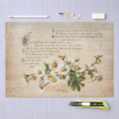 Elegante Daisy Poetry of Flowers Tissuepapier (Craft)