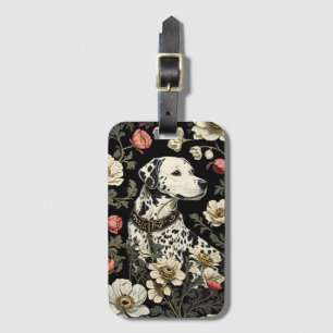 Elegante Dalmatiër William Morris geïnspireerd Bagagelabel