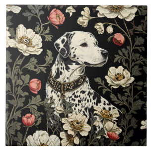 Elegante Dalmatiër William Morris geïnspireerd Tegeltje