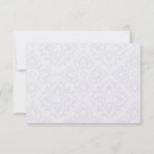 Elégante Damask Côté Bordures Rouge Trim Merci (Dos)
