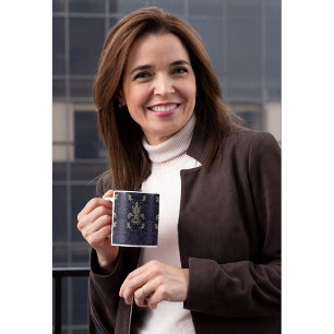 Elegante  Damask Pattern Classic Floral Koffiemok