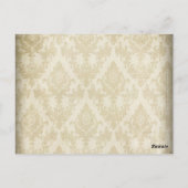 Elegante Damask Peacock bruiloft dank u Briefkaart (Achterkant)