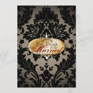 Elegante  damask repetitie diner kaart