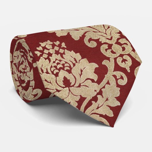Elegante Damask stropdas (Opgerold)