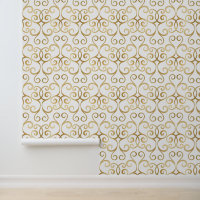 Elegante damast klassiek luxe wit en goud