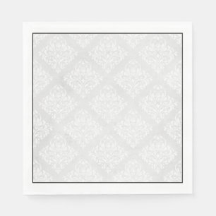 Elegante Damast Minimalistische Trouwdag Servet