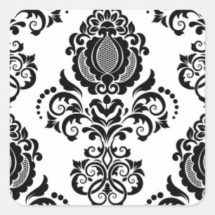 Elegante  Damast Naadloze Textuur Vierkante Sticker