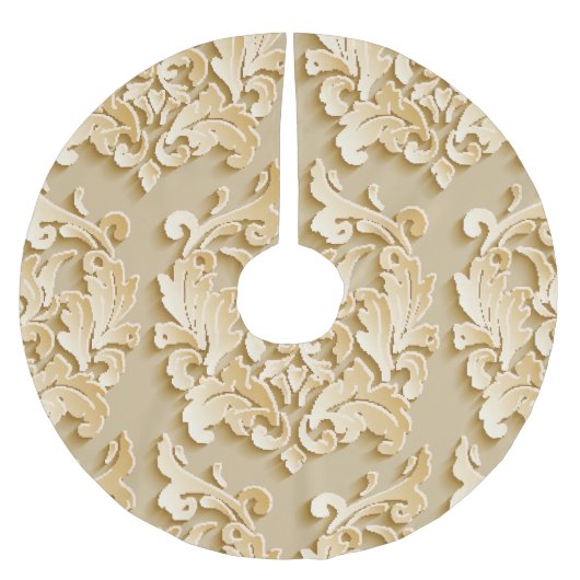 Elegante  damast patroontextuur kerstboom rok (Voorkant)