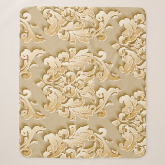 Elegante damast patroontextuur sherpa deken
