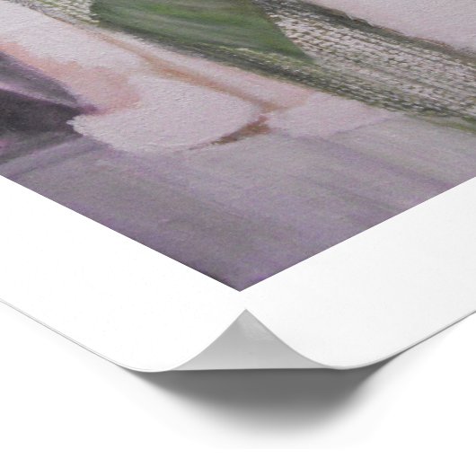 Élégante Dame Sur Un Balcon, Poster (Coin)